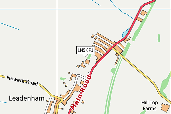 LN5 0PJ map - OS VectorMap District (Ordnance Survey)