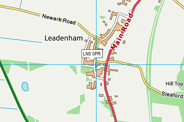 LN5 0PR map - OS VectorMap District (Ordnance Survey)