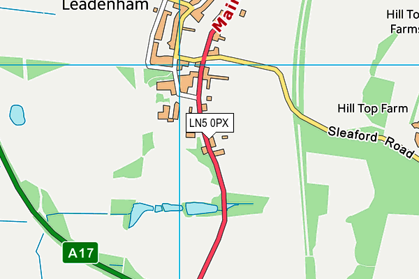 Leadenham Polo Club map (LN5 0PX) - OS VectorMap District (Ordnance Survey)