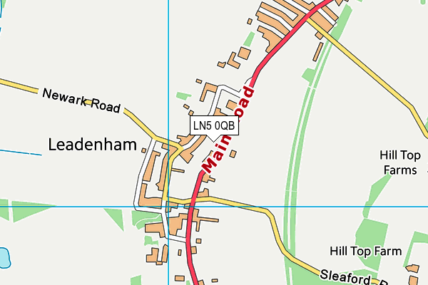 Leadenham Church of England Academy map (LN5 0QB) - OS VectorMap District (Ordnance Survey)