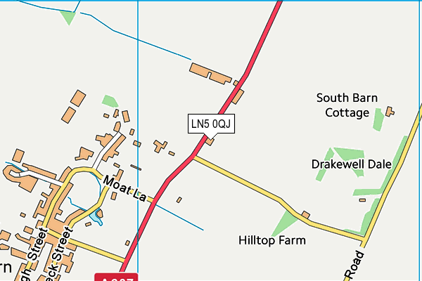 LN5 0QJ map - OS VectorMap District (Ordnance Survey)