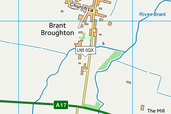 LN5 0QX map - OS VectorMap District (Ordnance Survey)