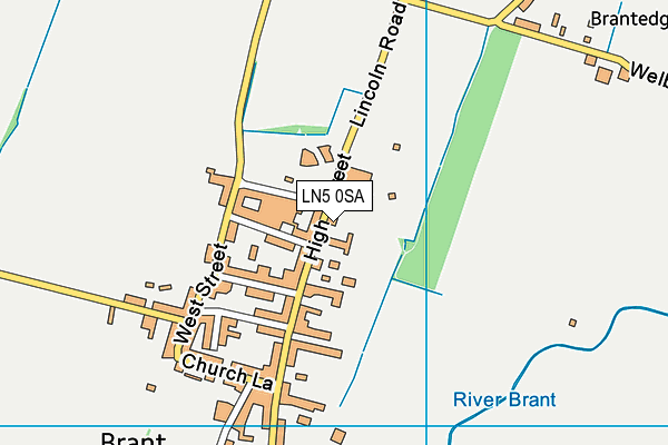 Brant Broughton Playing Field  map (LN5 0SA) - OS VectorMap District (Ordnance Survey)