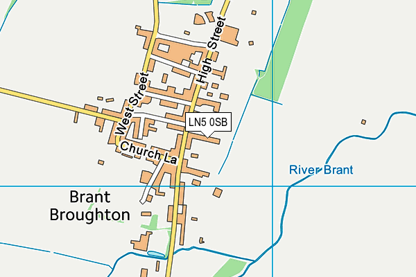 LN5 0SB map - OS VectorMap District (Ordnance Survey)