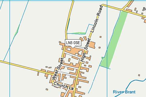 LN5 0SE map - OS VectorMap District (Ordnance Survey)