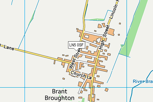 LN5 0SF map - OS VectorMap District (Ordnance Survey)