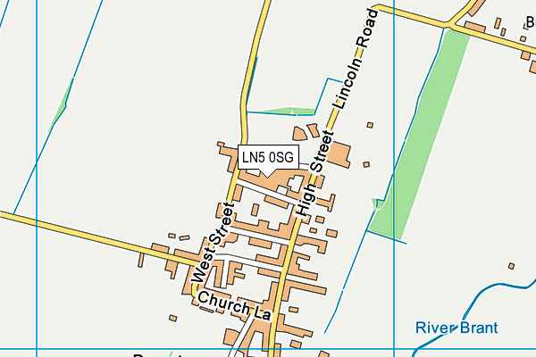 LN5 0SG map - OS VectorMap District (Ordnance Survey)