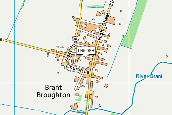 LN5 0SH map - OS VectorMap District (Ordnance Survey)