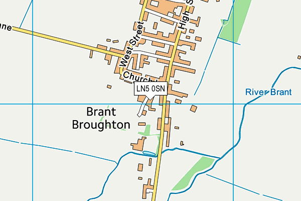 LN5 0SN map - OS VectorMap District (Ordnance Survey)