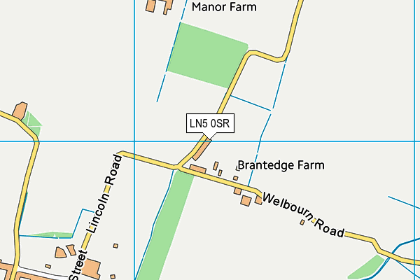 LN5 0SR map - OS VectorMap District (Ordnance Survey)