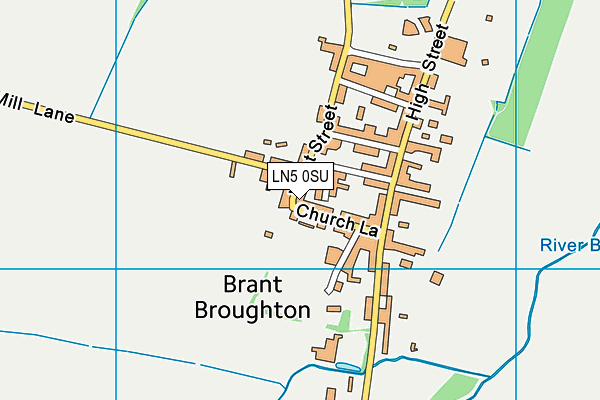 LN5 0SU map - OS VectorMap District (Ordnance Survey)