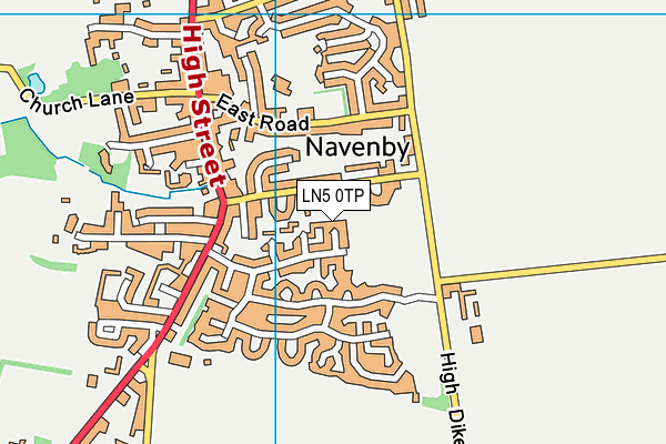 LN5 0TP map - OS VectorMap District (Ordnance Survey)