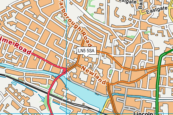 LN5 5SA map - OS VectorMap District (Ordnance Survey)