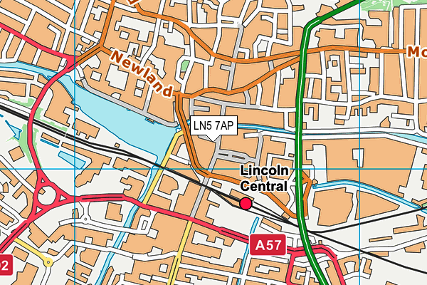 LN5 7AP map - OS VectorMap District (Ordnance Survey)