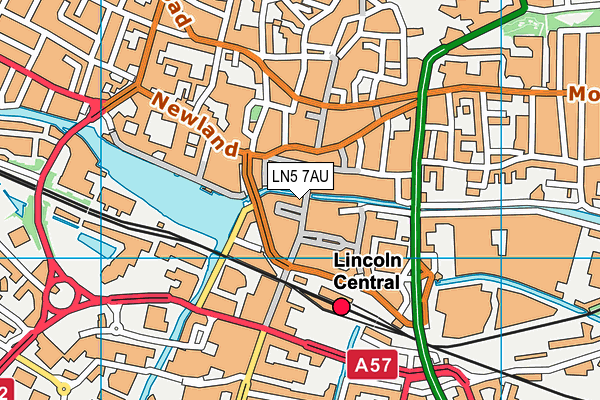 LN5 7AU map - OS VectorMap District (Ordnance Survey)