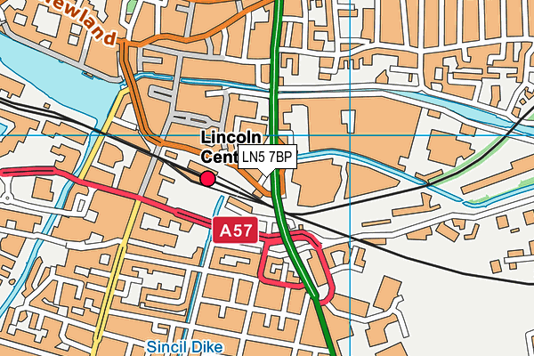 LN5 7BP map - OS VectorMap District (Ordnance Survey)