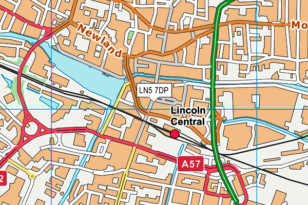 LN5 7DP map - OS VectorMap District (Ordnance Survey)