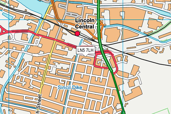 LN5 7LH map - OS VectorMap District (Ordnance Survey)