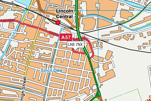 LN5 7NX map - OS VectorMap District (Ordnance Survey)