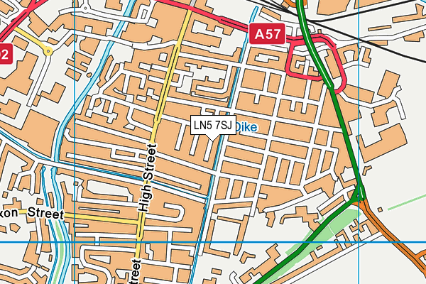 LN5 7SJ map - OS VectorMap District (Ordnance Survey)