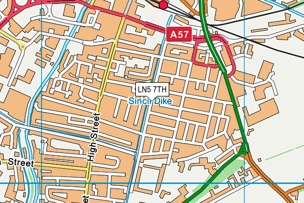 LN5 7TH map - OS VectorMap District (Ordnance Survey)