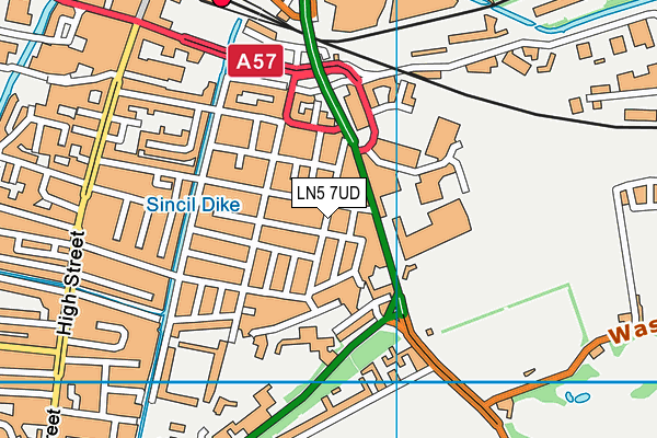 LN5 7UD map - OS VectorMap District (Ordnance Survey)