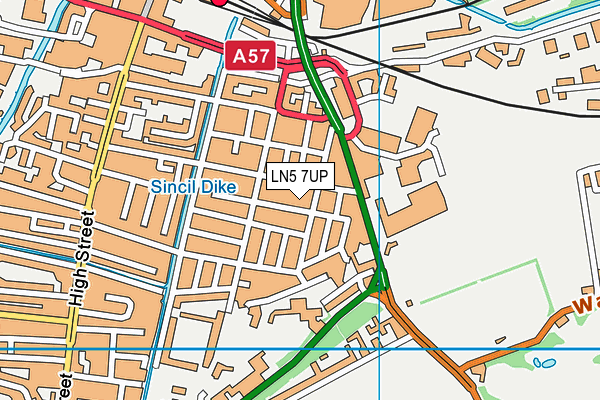 LN5 7UP map - OS VectorMap District (Ordnance Survey)