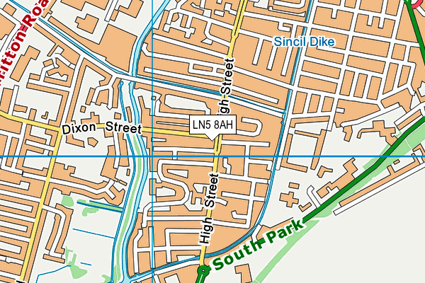LN5 8AH map - OS VectorMap District (Ordnance Survey)