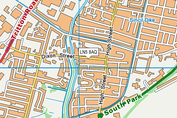 LN5 8AQ map - OS VectorMap District (Ordnance Survey)