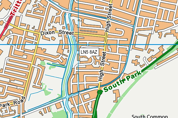 LN5 8AZ map - OS VectorMap District (Ordnance Survey)