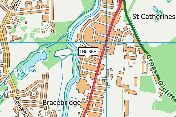 LN5 8BP map - OS VectorMap District (Ordnance Survey)