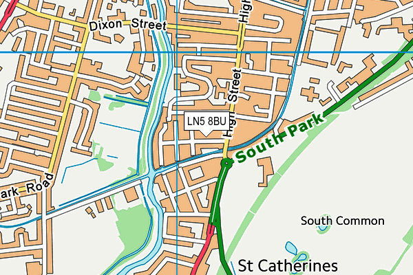 LN5 8BU map - OS VectorMap District (Ordnance Survey)