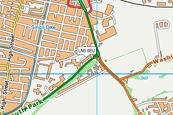 LN5 8EU map - OS VectorMap District (Ordnance Survey)