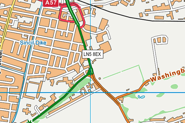 LN5 8EX map - OS VectorMap District (Ordnance Survey)