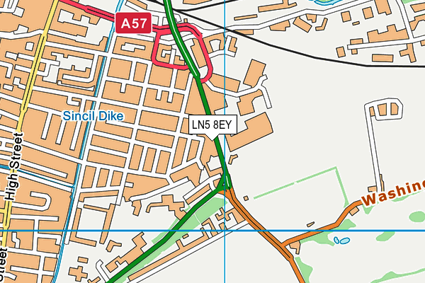 LN5 8EY map - OS VectorMap District (Ordnance Survey)