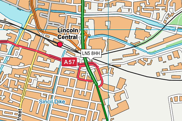 LN5 8HH map - OS VectorMap District (Ordnance Survey)