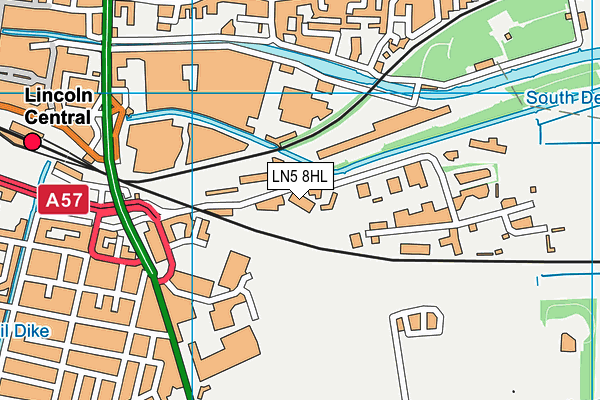 LN5 8HL map - OS VectorMap District (Ordnance Survey)