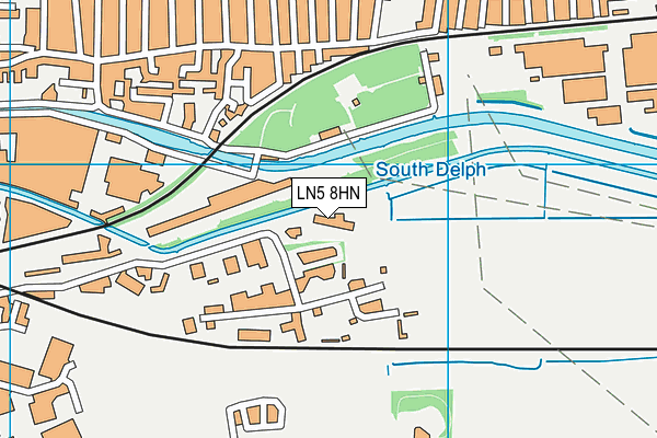 LN5 8HN map - OS VectorMap District (Ordnance Survey)