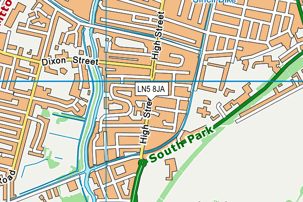 LN5 8JA map - OS VectorMap District (Ordnance Survey)