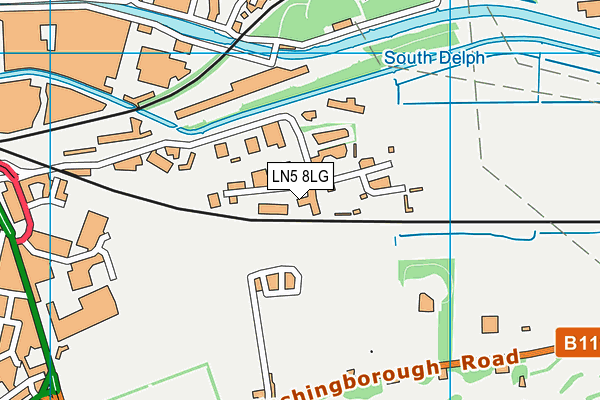 LN5 8LG map - OS VectorMap District (Ordnance Survey)