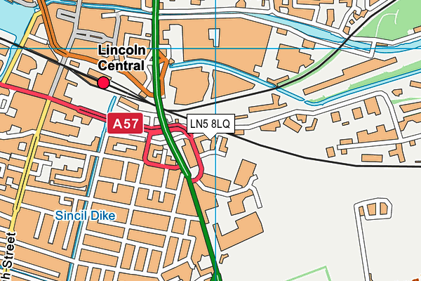 LN5 8LQ map - OS VectorMap District (Ordnance Survey)