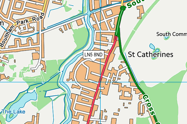 LN5 8ND map - OS VectorMap District (Ordnance Survey)