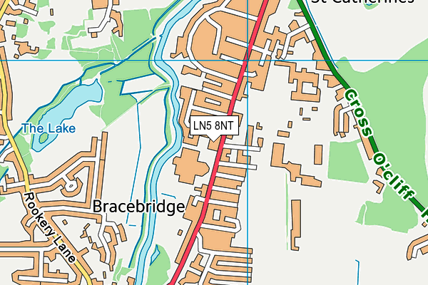 LN5 8NT map - OS VectorMap District (Ordnance Survey)