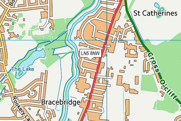 LN5 8NW map - OS VectorMap District (Ordnance Survey)
