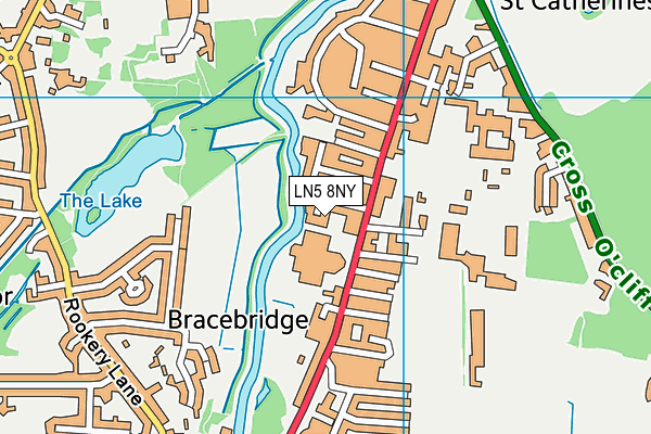 LN5 8NY map - OS VectorMap District (Ordnance Survey)