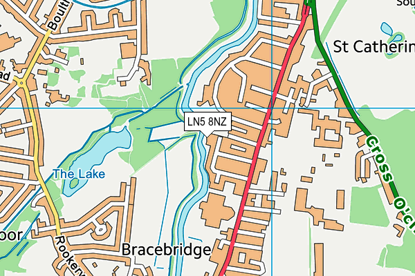 LN5 8NZ map - OS VectorMap District (Ordnance Survey)