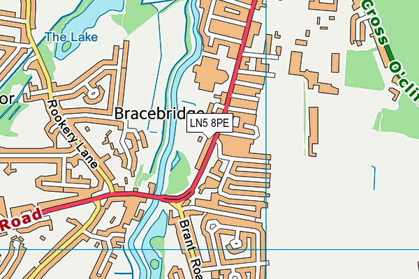 LN5 8PE map - OS VectorMap District (Ordnance Survey)