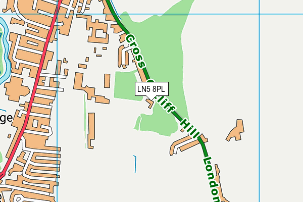LN5 8PL map - OS VectorMap District (Ordnance Survey)