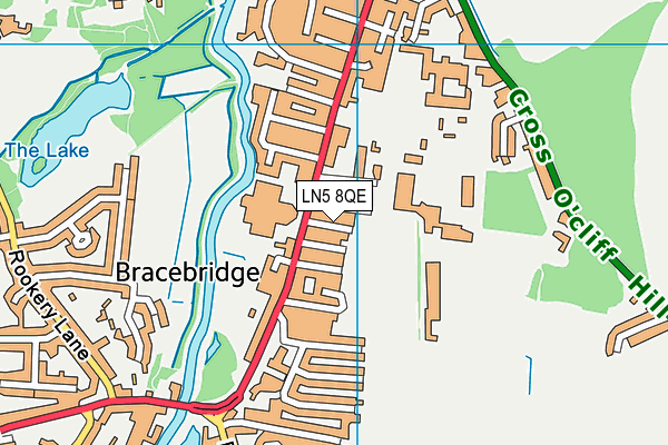 LN5 8QE map - OS VectorMap District (Ordnance Survey)