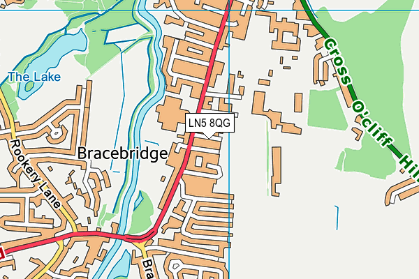 Bracebridge Infant and Nursery School map (LN5 8QG) - OS VectorMap District (Ordnance Survey)